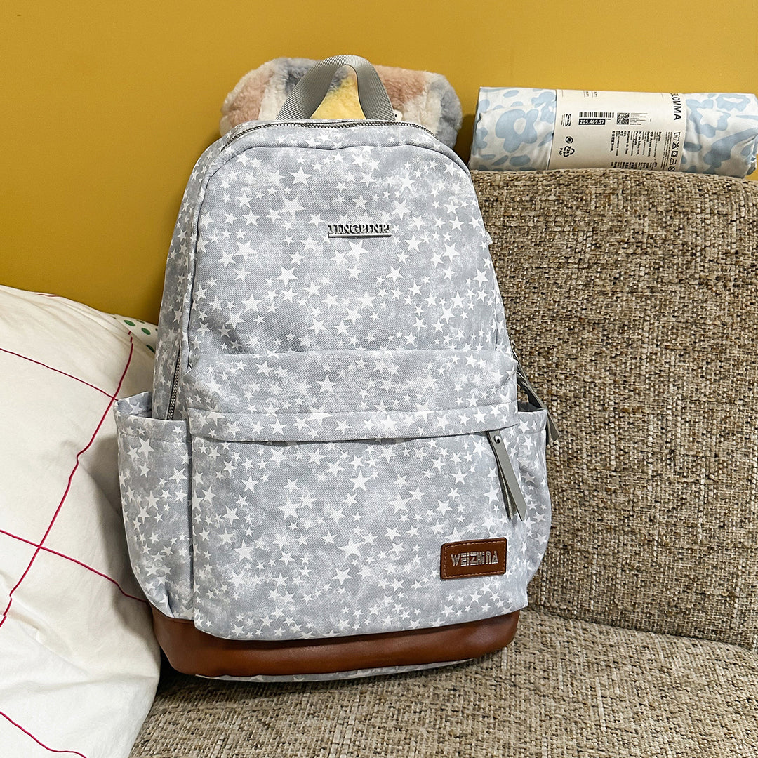 Stylish Star-Printed Casual Backpack Kalsten