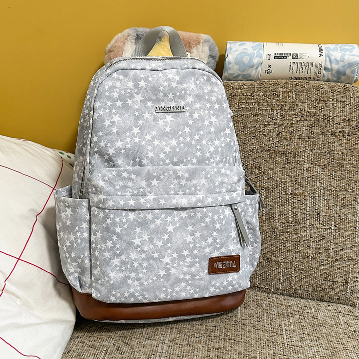Stylish Star-Printed Casual Backpack Kalsten