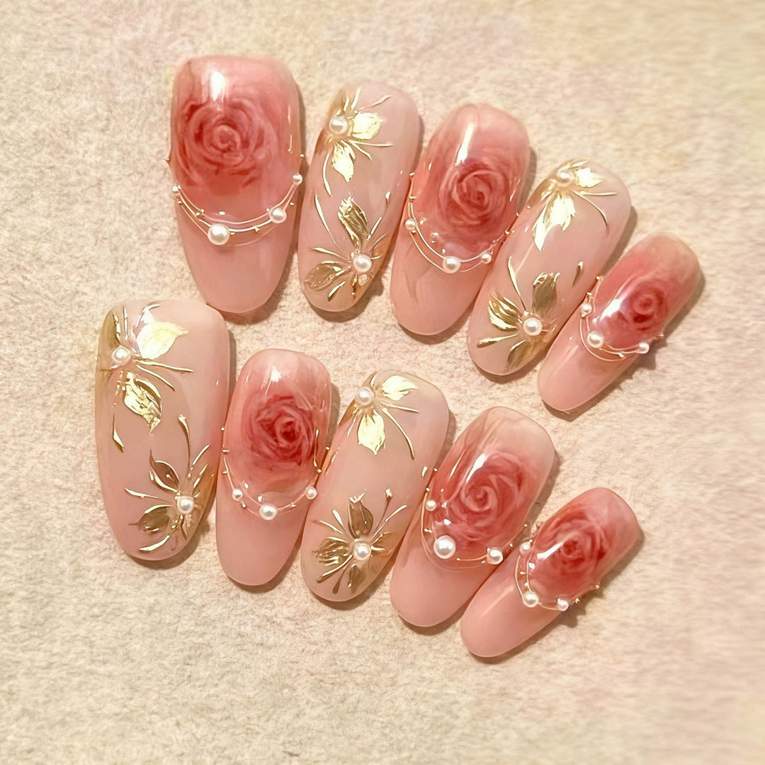 Decorative Press-On Nail Tips Set  1790956226