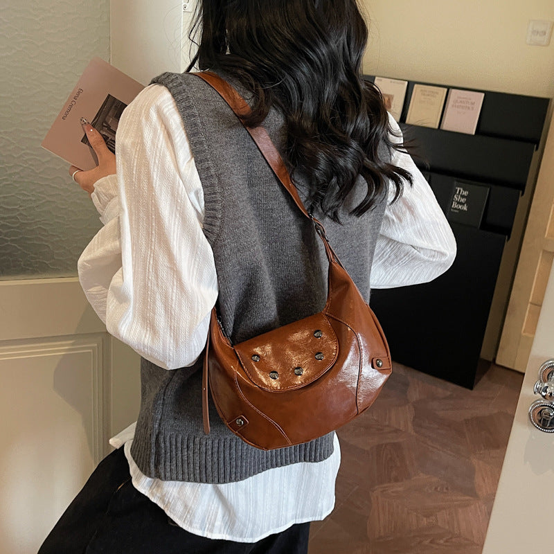 Stylish Leather Hobo Bag Kalsten