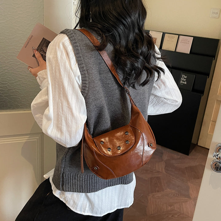 Stylish Leather Hobo Bag Kalsten