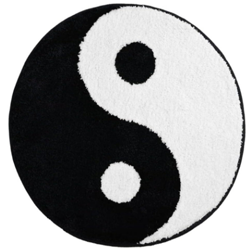 Playful Round Pool-Themed Rug