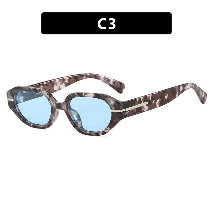 Women's stylish geometric sunglasses with mirrored lenses and unique frame Kalsten