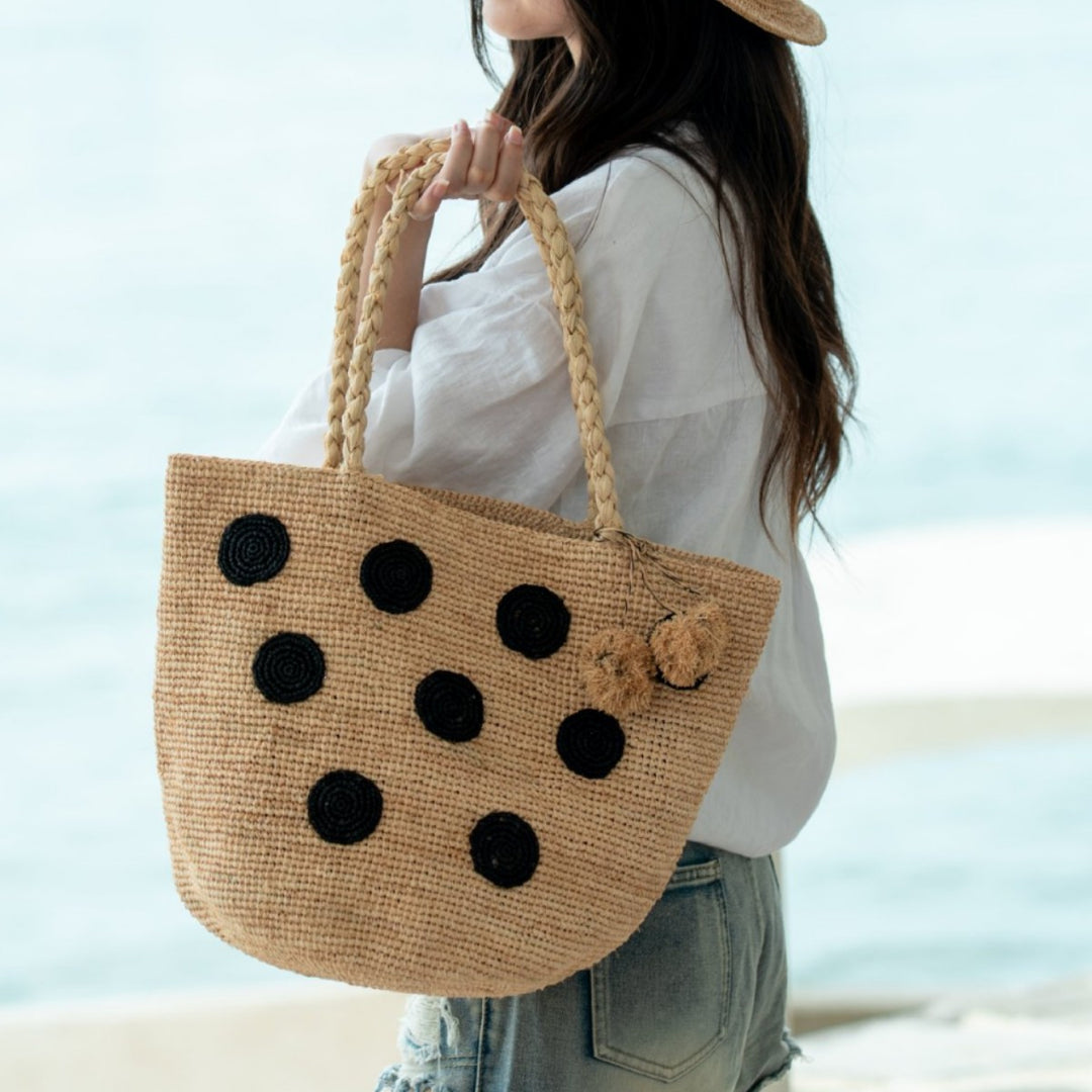 Handcrafted straw shopping bag Kalsten