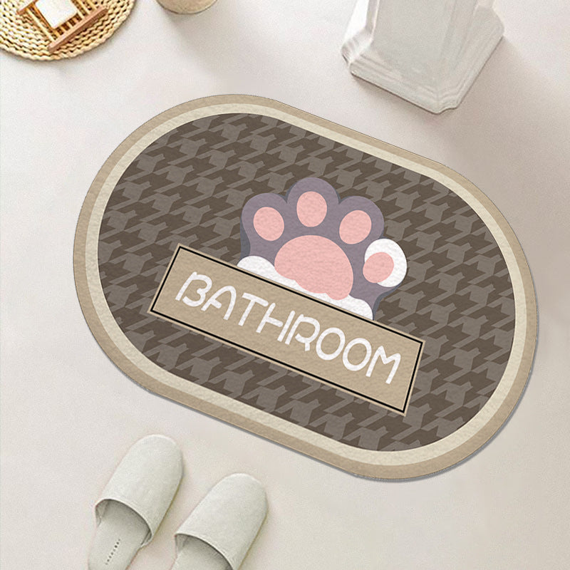 Cute Cartoon-Themed Bathroom Mat