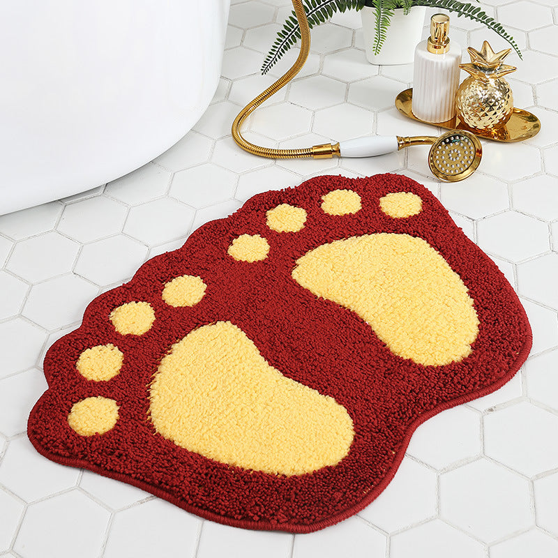 Fun Footprint Bath Rug for Bathroom