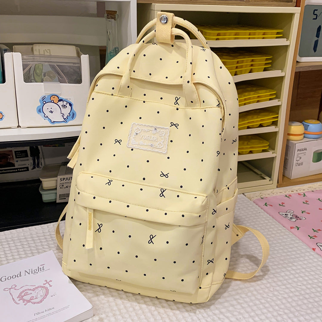 Stylish Dot-Printed Backpack Kalsten