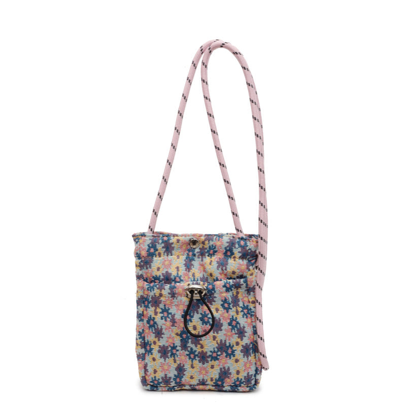 Floral Patterned Crossbody Pouch Bag