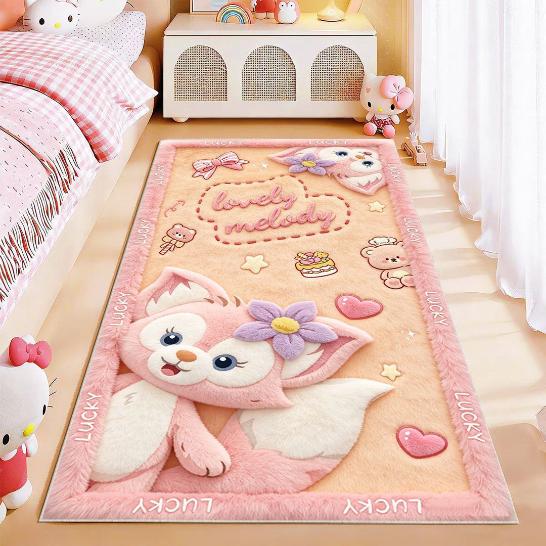 Cute Cartoon-Themed Plush Area Rug