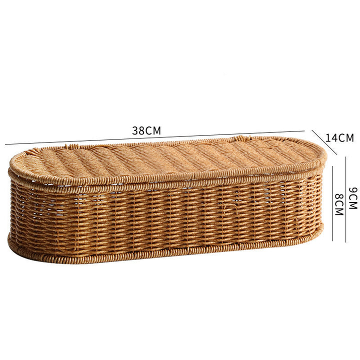 Oval Handmade Wicker Storage Basket Kalsten