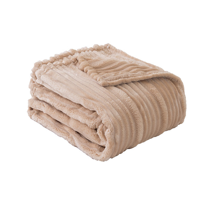 Ladies Soft and Luxurious Plush Blanket with Detailed Rib Structure Kalsten