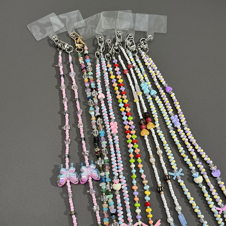 Beaded Eyewear Chain with Butterfly Accents Kalsten