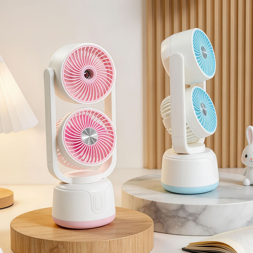 Women's Portable Dual Fan with Spray Function Kalsten