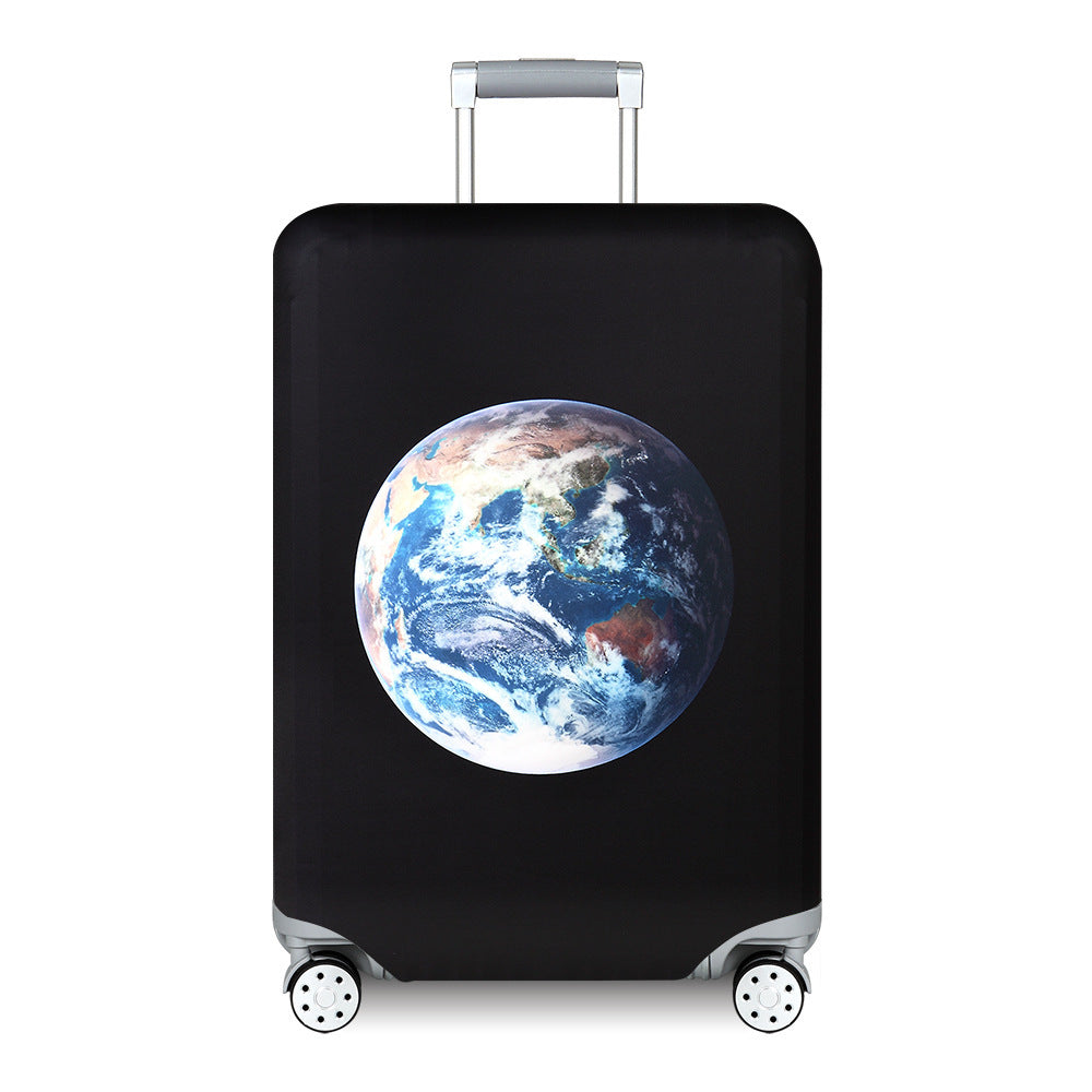 Unisex hard-shell suitcase with modern wave pattern Kalsten