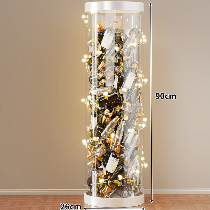 Tall Clear Acrylic Vertical Display Cylinder for Mini Perfume & Sample Bottle Collection