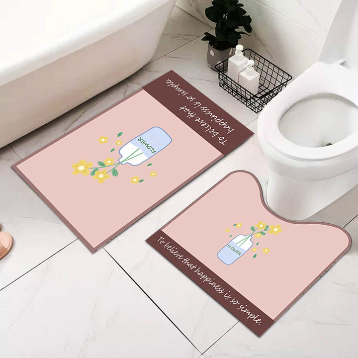 Soft Absorbent Bathroom Mat Set