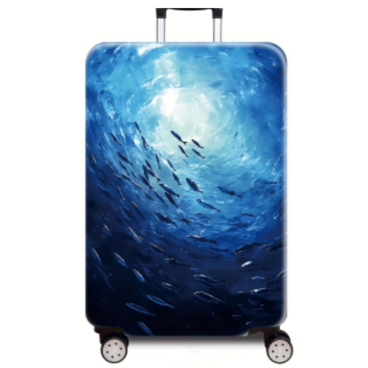 Women Hard Shell Suitcase with Stunning Ocean Design Kalsten