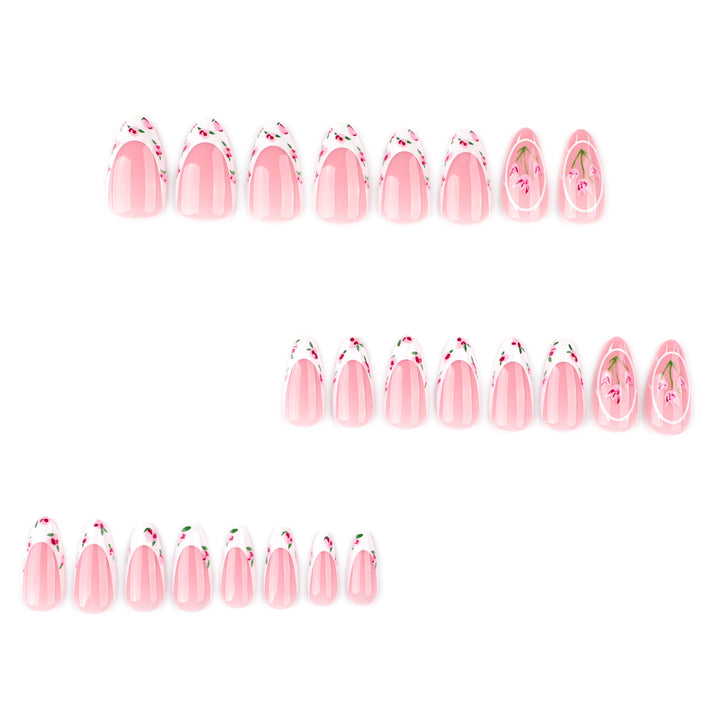 Artful Nail Extensions with Floral Design Kalsten