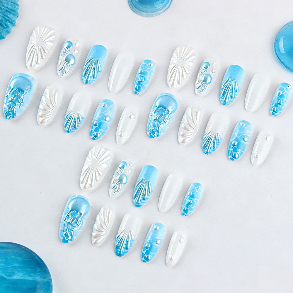 Artistic Seashell-Inspired Nail Art Set Kalsten