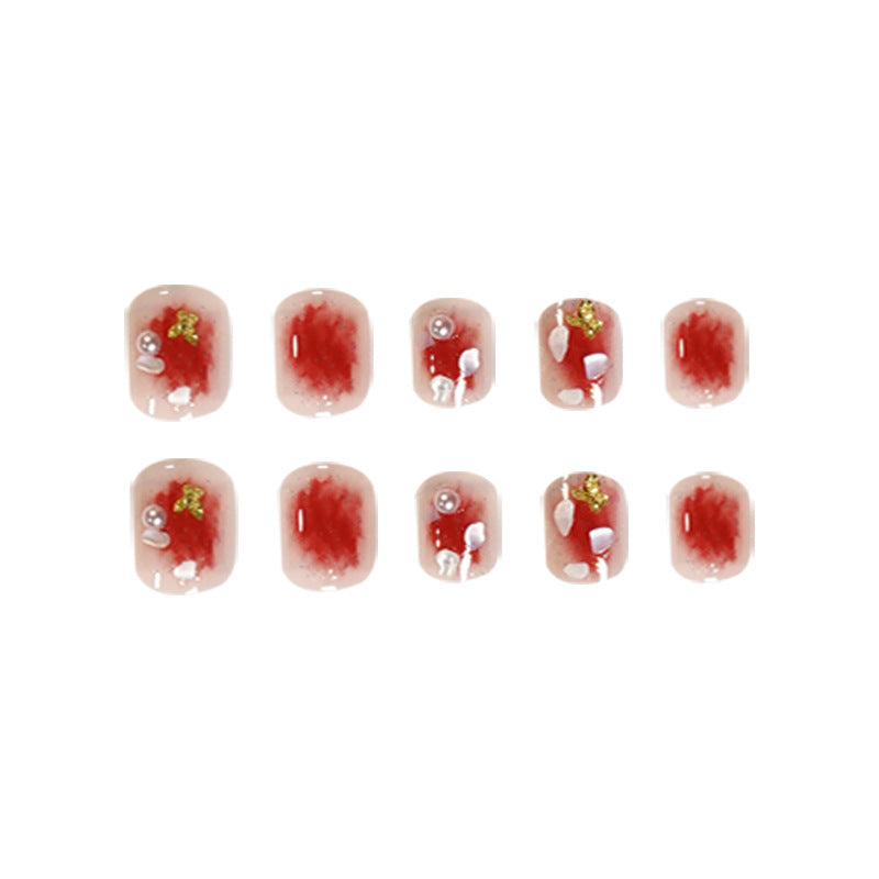 Exquisite Nail Art with Glitter and Flower Patterns Kalsten