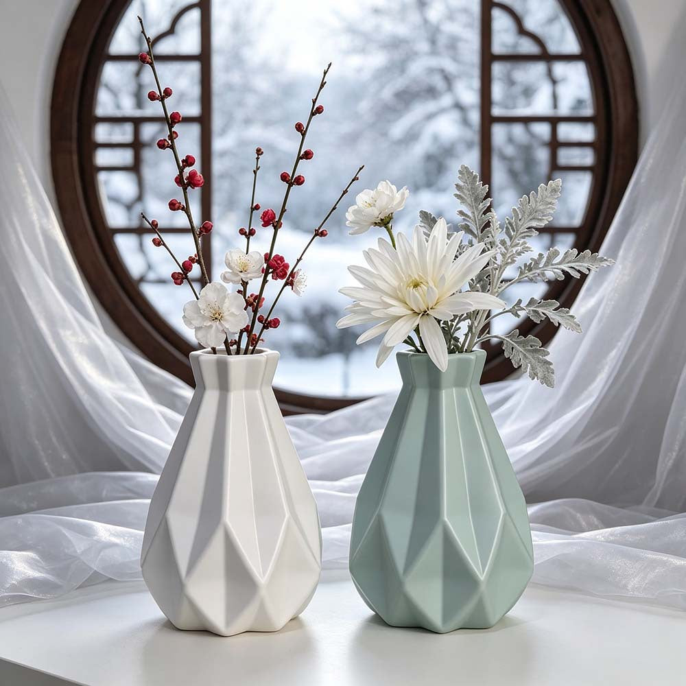 Elegant Geometric Shaped Vase Kalsten