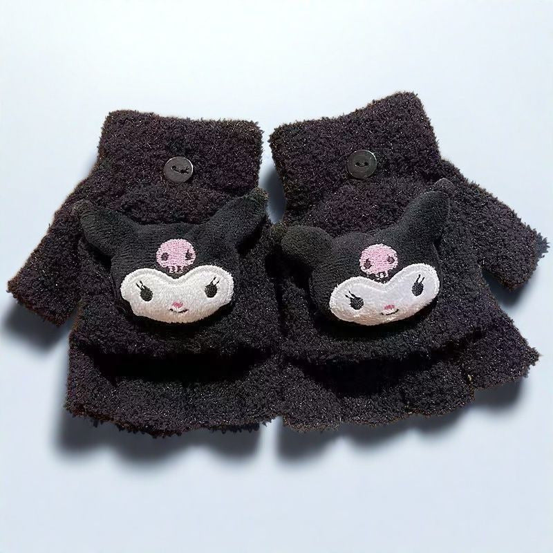 Children's Playful Bear-Themed Fingerless Gloves Kalsten