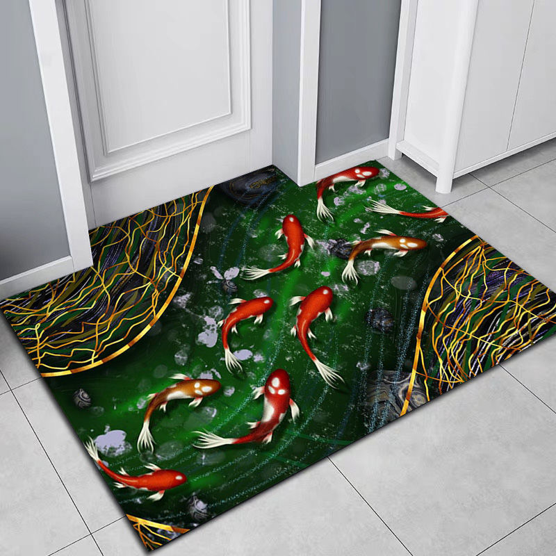 Artistic Fish-Themed Entry Mat