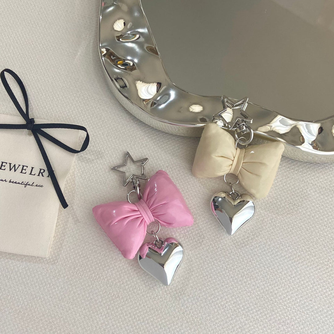 Bow-Shaped Charm Keychain Kalsten