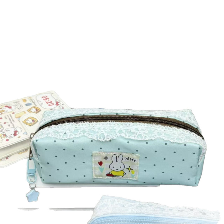 Cute Polka Dot Animal-Themed Pencil Case