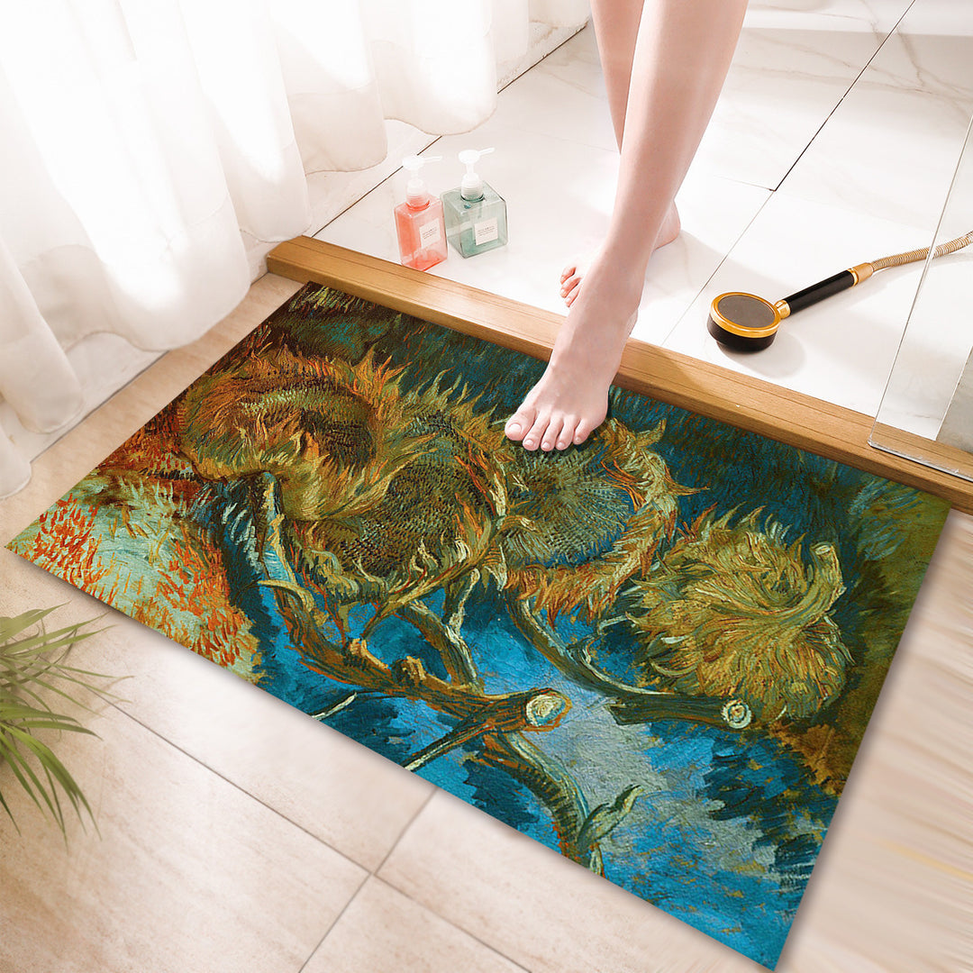 Artistic Ocean Scene Bath Mat