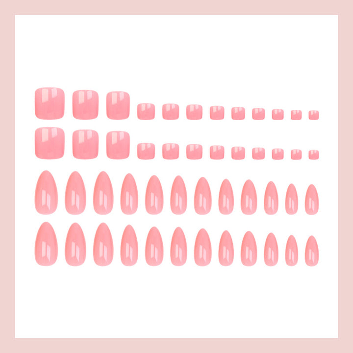 Artificial nail set with elegant high-gloss fingernails and toenails Kalsten