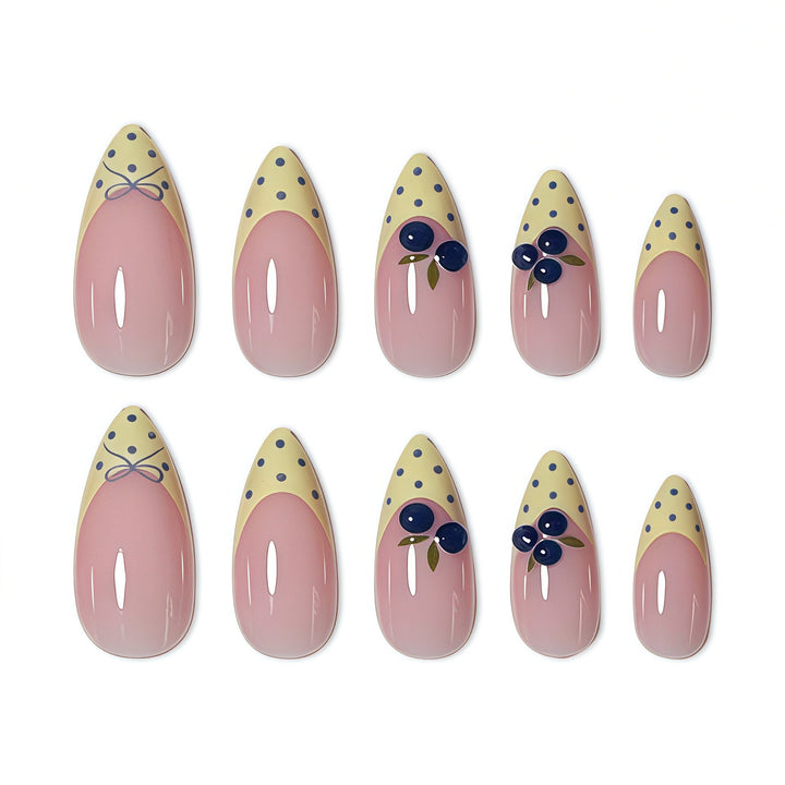 Decorative Floral Pointed Nail Tips Kalsten