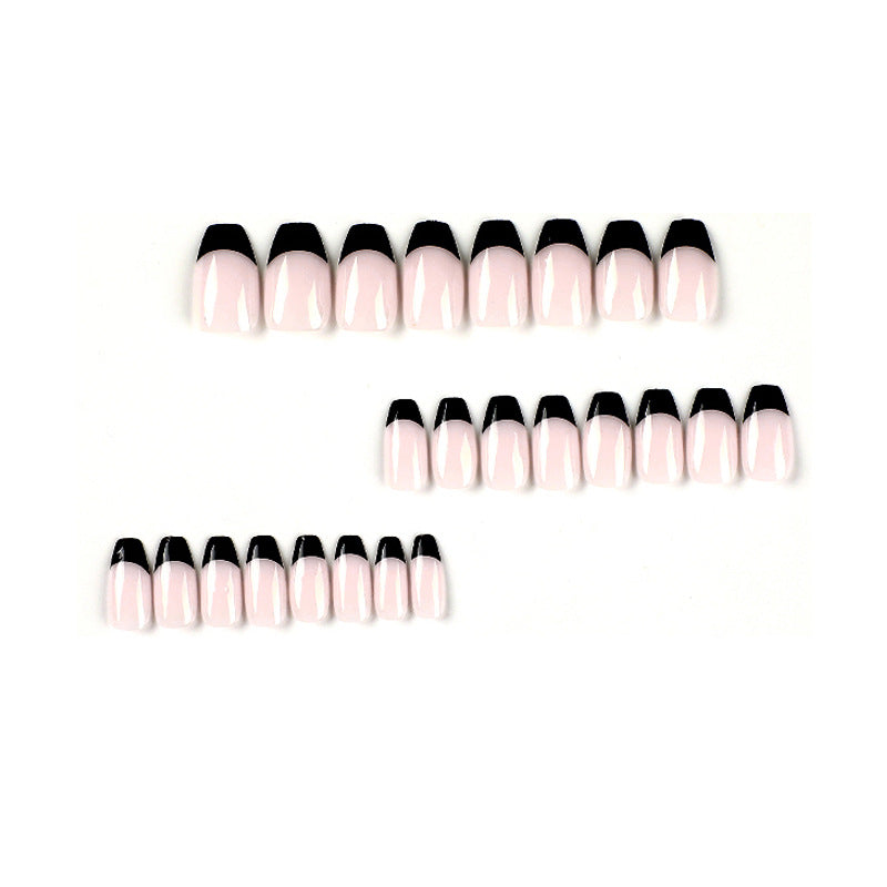 Artificial nail tips with high gloss black Kalsten