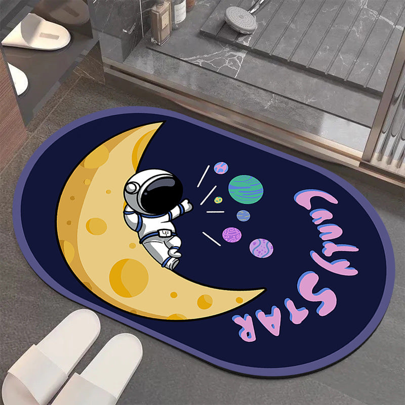 Astronaut-Themed Decorative Area Mat