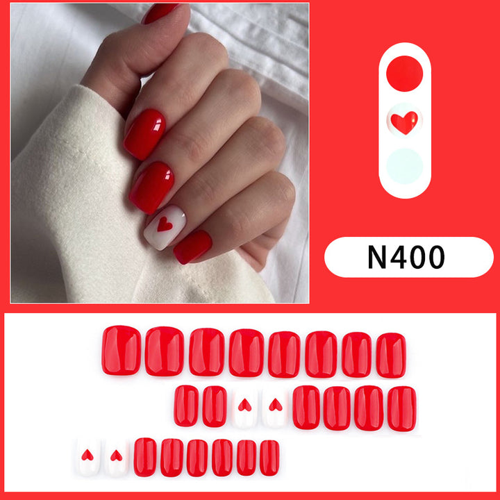 Heart-Themed Press-On Nail Set