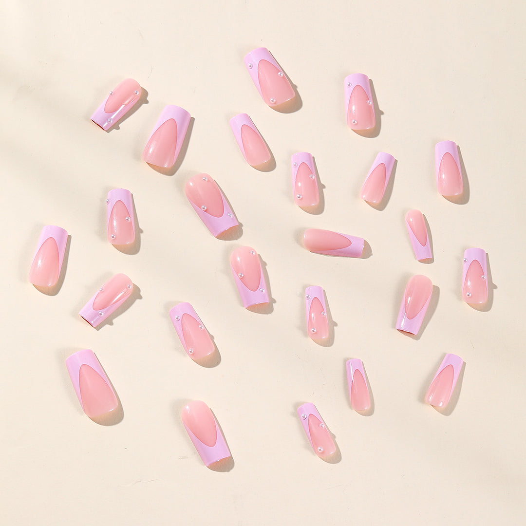Elegant 3D Pearl Accented Nail Art Extensions Kalsten