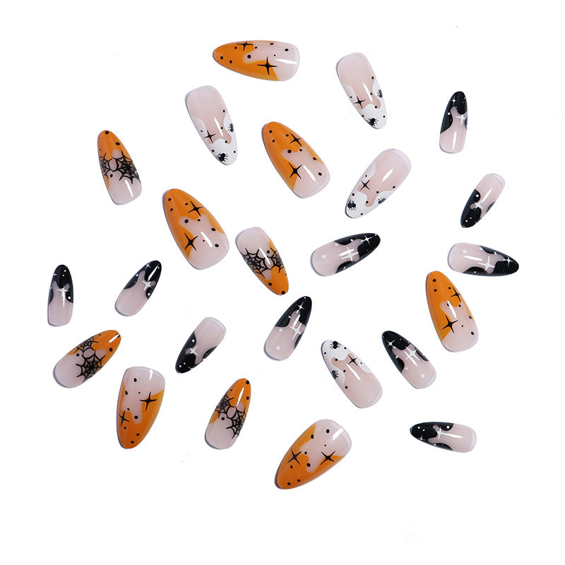 Artistic Halloween-Themed Press-On Nail Set Kalsten