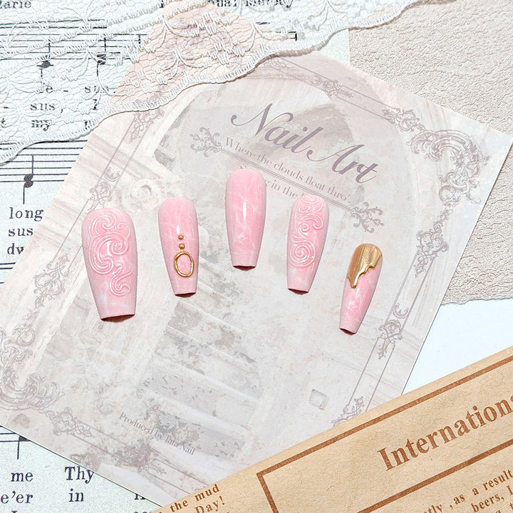 Artificial nails with elegant decorations Kalsten