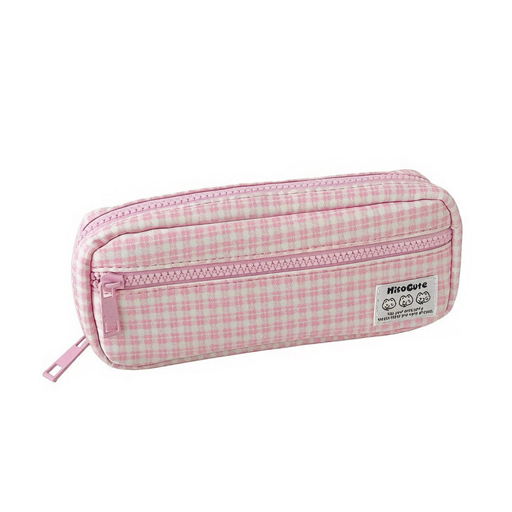 Stylish Gingham Checkered Pencil Case Kalsten