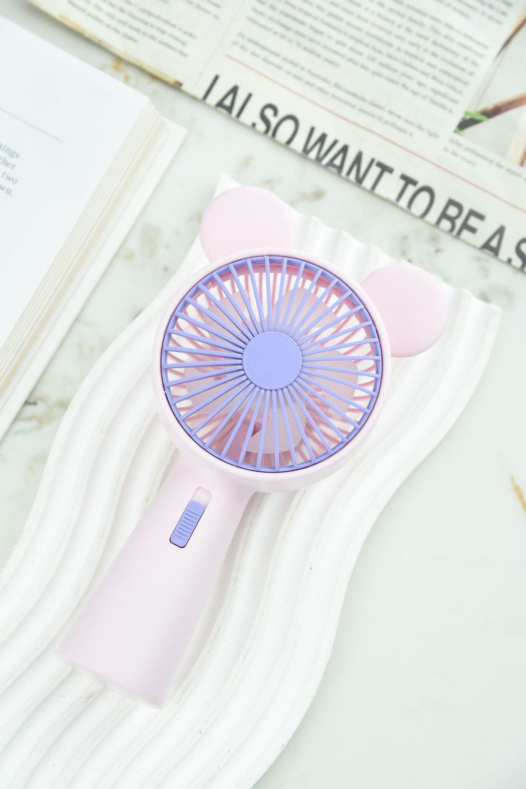 Women Portable Hand Fan with Funny Animal Design Kalsten