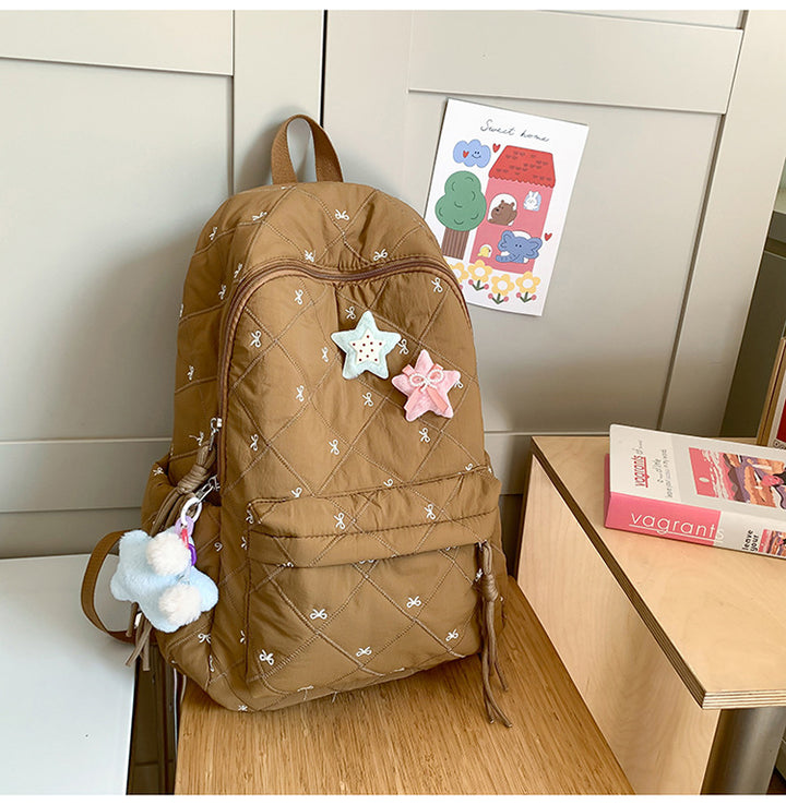 Quilted Embellished Backpack Kalsten