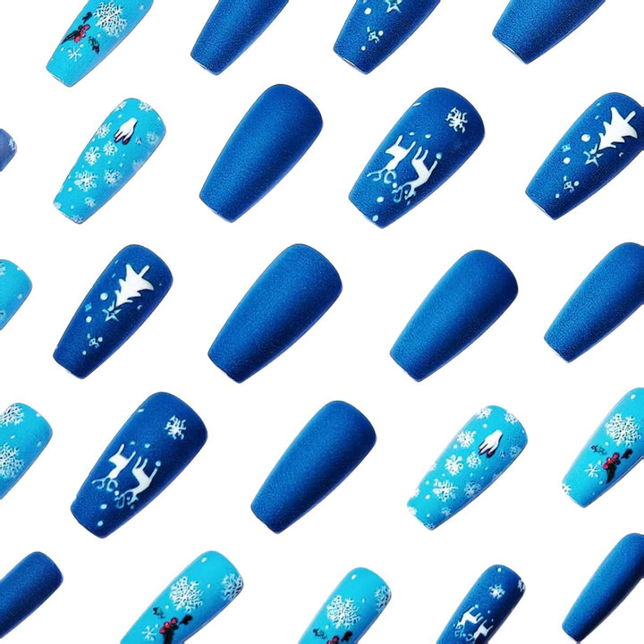 Festive Matte Nail Art Kalsten