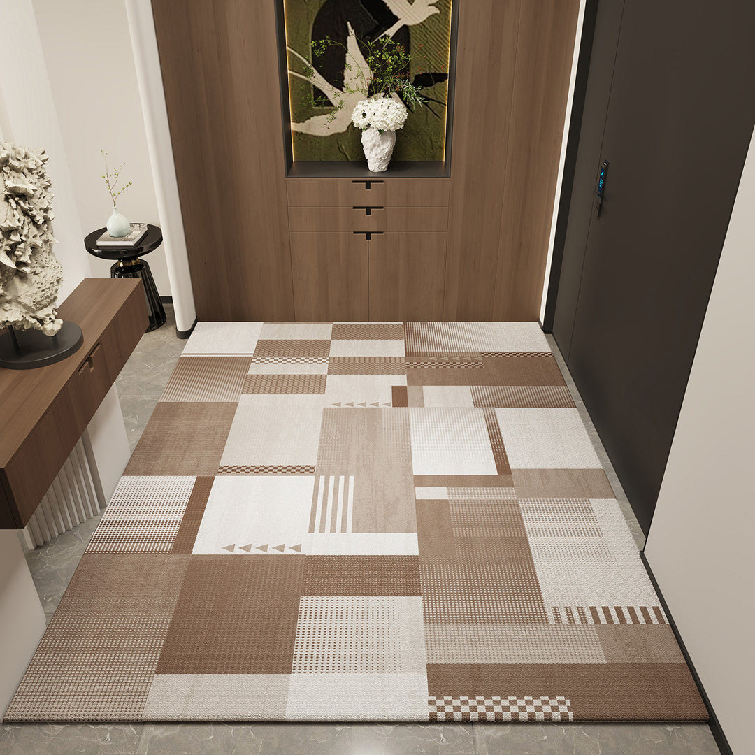 Checkerboard Textured Area Rug