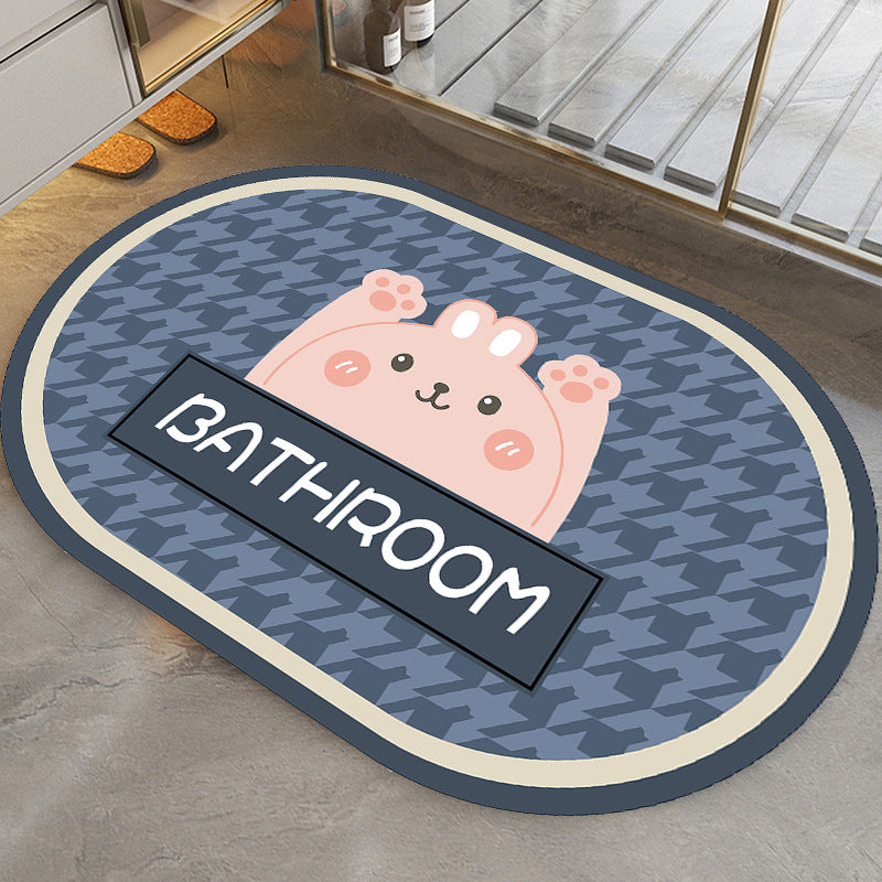 Cute Cartoon-Themed Bathroom Mat