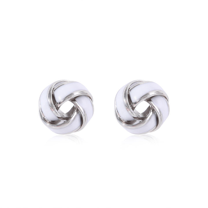 Women's lightweight star earrings with enamel flag design and fishhook Kalsten