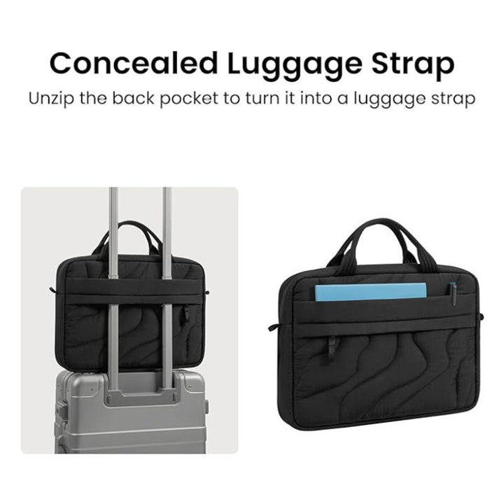 Padded Laptop Bag with Stylish Wave Pattern Kalsten