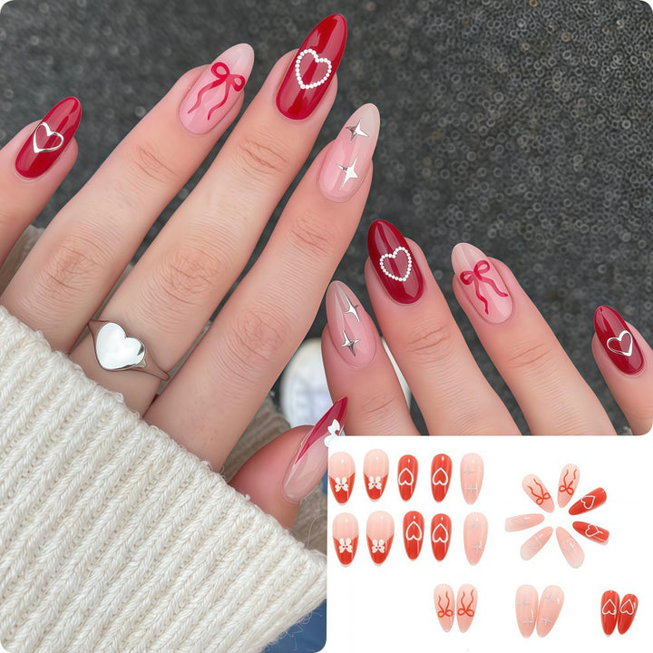Artistic Heart Motif Art Nails Kalsten