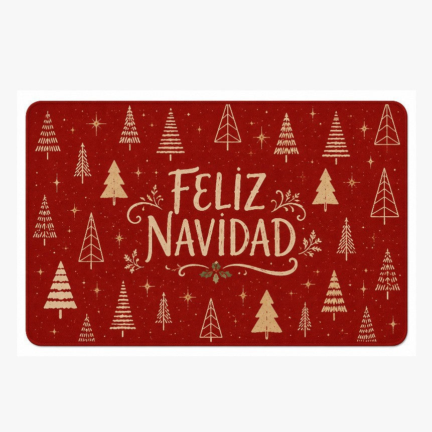 Festive Santa-Themed Bath Mat
