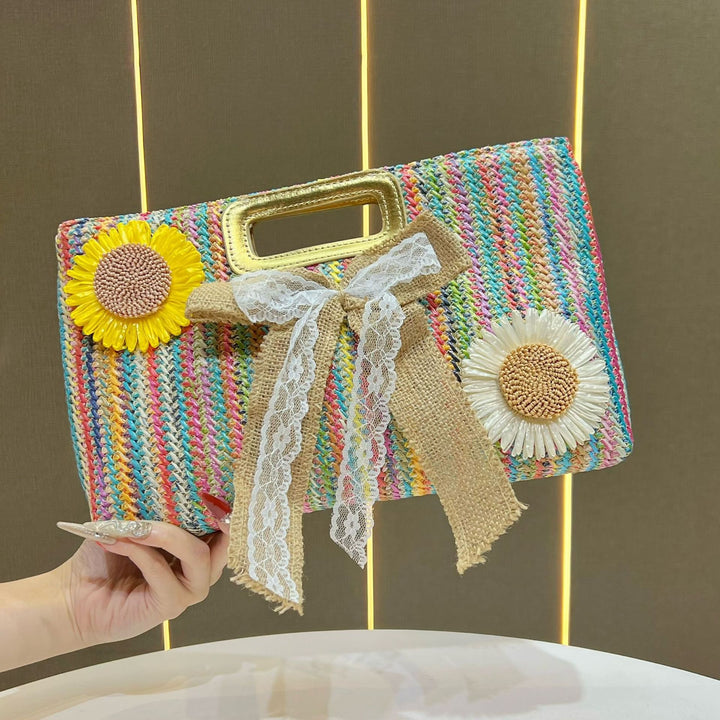 Decorative Straw Clutch