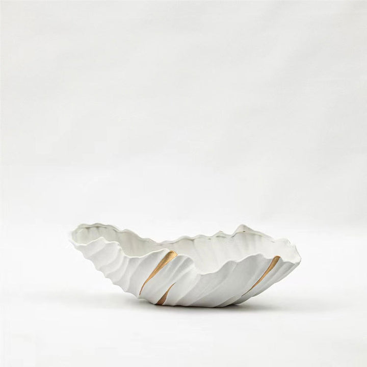 Wavy Shell-Shaped Decorative Centerpiece